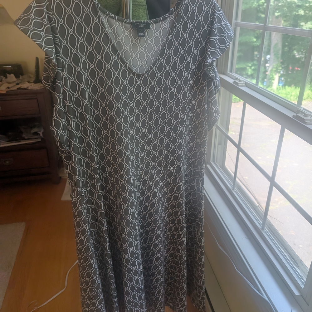 Dress Barn Monochrome Patterned Dress
